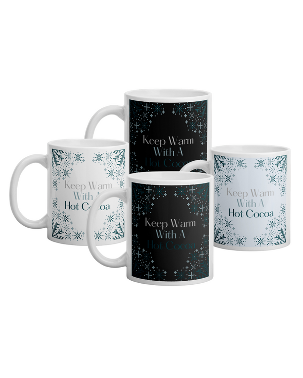 Keep Warm with a Hot Cocoa Modern Christian Mug Set (Set of 4) [11oz]