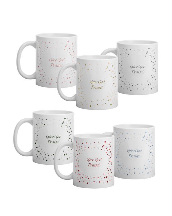 Give God Praise Christian Mug Set (Set of 6) [11oz]