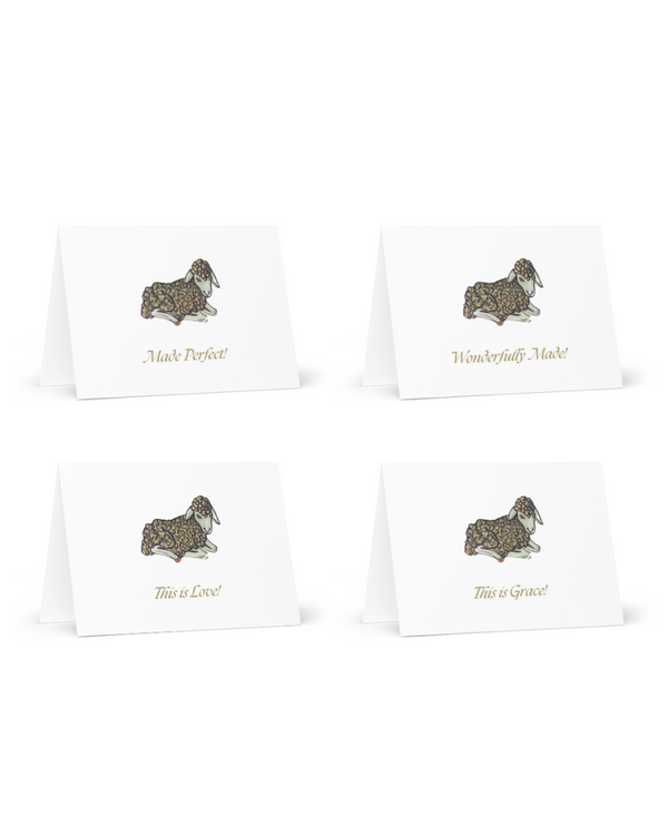 This is Love (The Lamb of God) Modern Christian Christmas Cards (Pack of 3 – 5” x 7”)