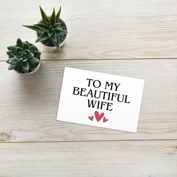 4YouAreBlessed To My Beautiful Wife Love and Encouragement Greeting Card