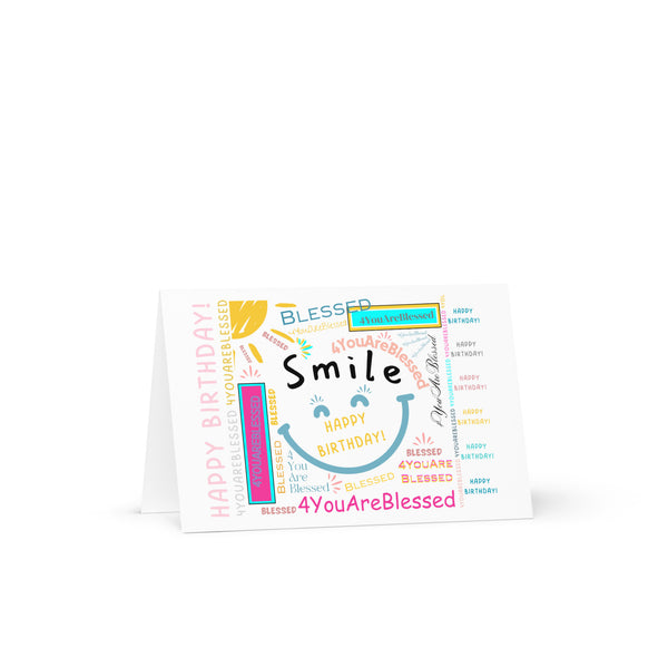 Smile 4YouAreBlessed (Pink) Happy Birthday Greeting Card