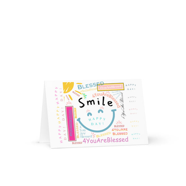 Smile 4YouAreBlessed (Pink and Yellow) Happy Day Greeting Card