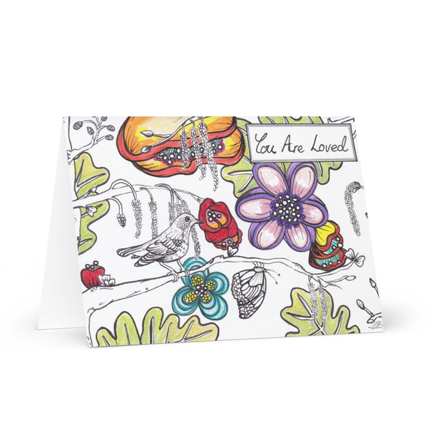 Beautiful Flower’s ‘You Are Loved’ 4YouAreBlessed Hand Drawn Greeting Card