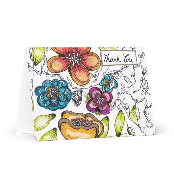 Beautiful Flower’s ‘Thank You’ 4YouAreBlessed Hand Drawn Greeting Card