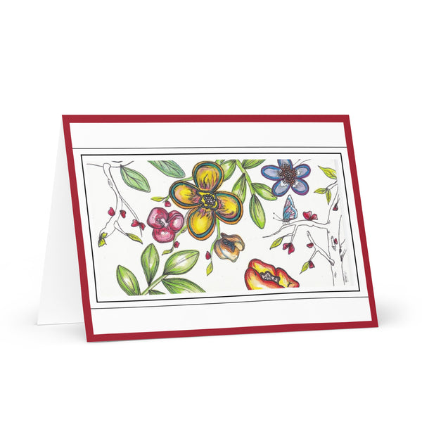 'Coloured for You’ (Red Border) 4YouAreBlessed [Large Size] Hand Drawn Greeting Card