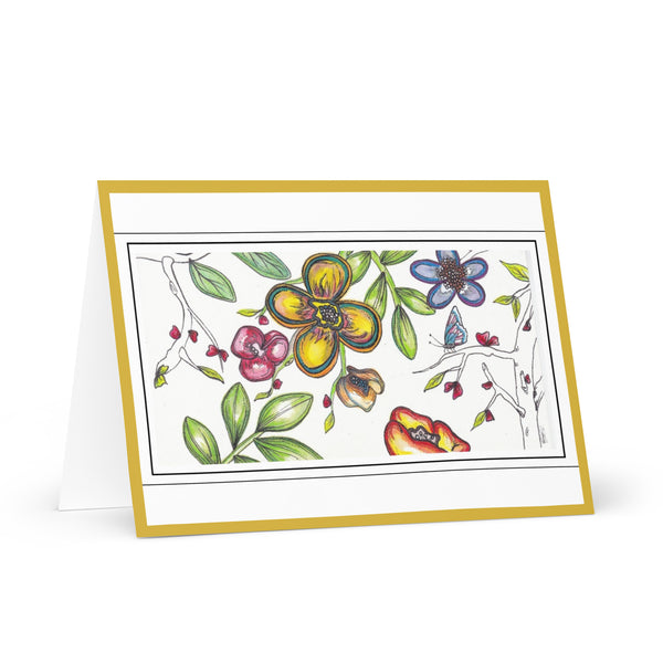 'Coloured for You’ (Gold Border) 4YouAreBlessed [Large Size] Hand Drawn Greeting Card