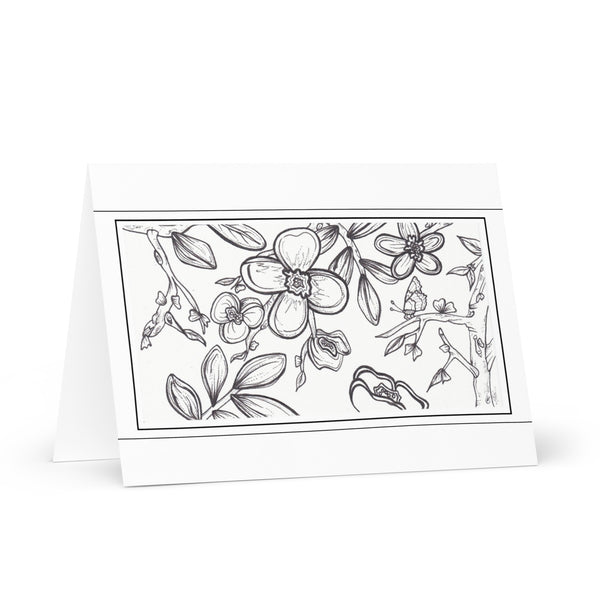 ‘Colour Me in Flowers’ 4YouAreBlessed Hand Drawn Greeting Card