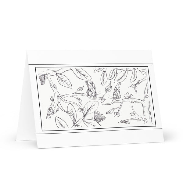 ‘Colour Me in Butterflies’ 4YouAreBlessed Hand Drawn Greeting Card