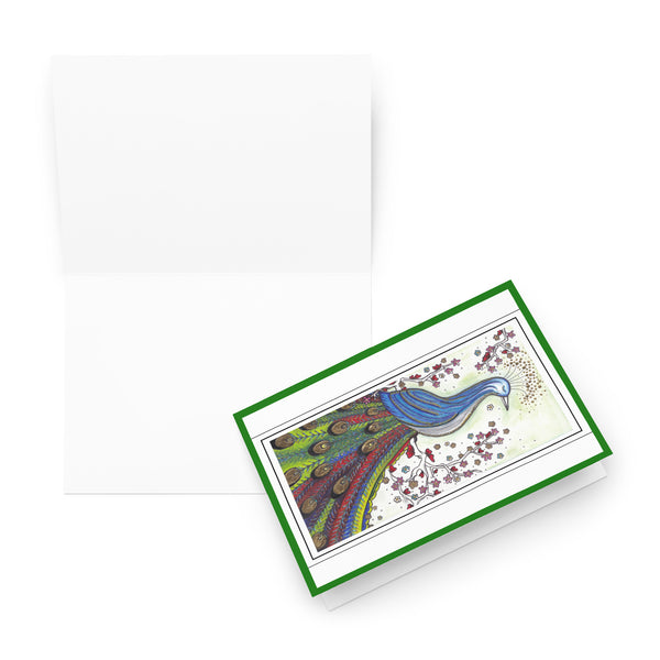 ‘Specially Unique’ (Bright Green Border) 4YouAreBlessed  [Large Size] Hand Drawn Greeting Card