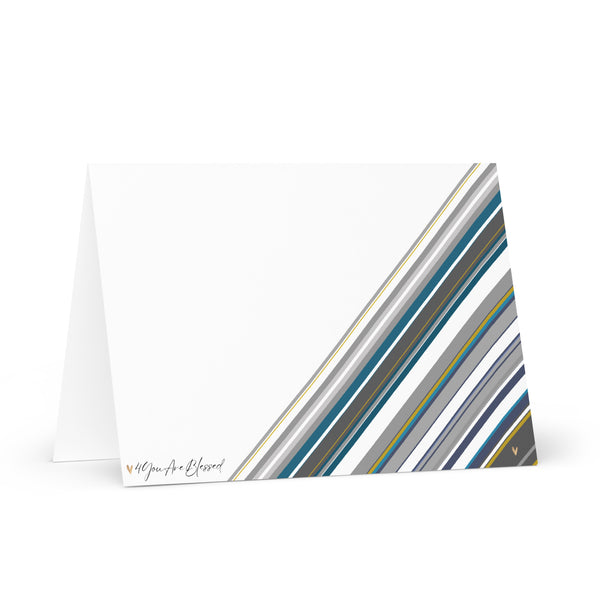 4YouAreBlessed (White and Multi-Colour Striped) Corporate Greeting Card