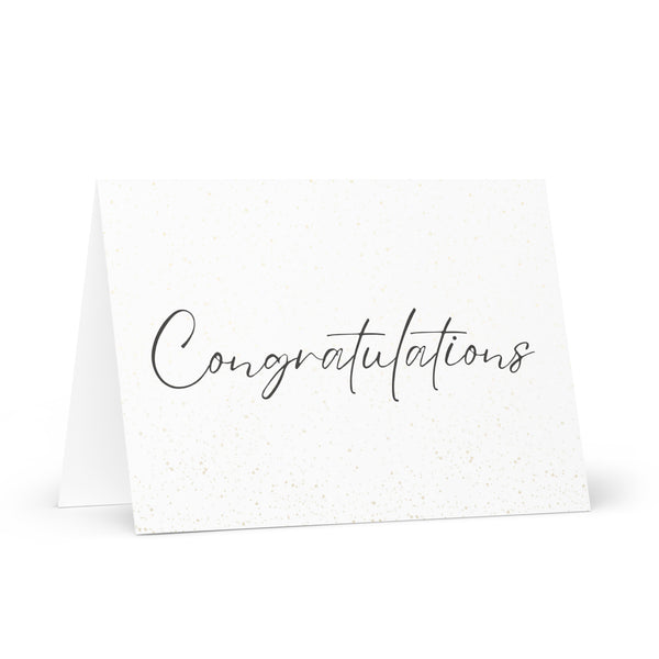 Plain and Simple Congratulations (With Glitter) 4YouAreBlessed Greeting Cards