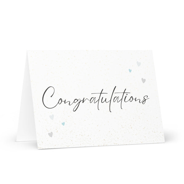 Plain and Simple Congratulations (With Brand Colour Hearts) 4YouAreBlessed Greeting Cards