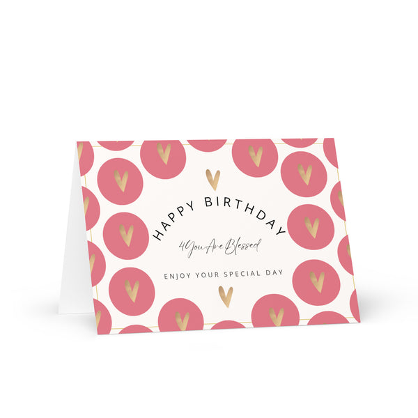 Happy Birthday 4YouAreBlessed Enjoy Your Special Day (Coral Circles) Corporate Greeting Card