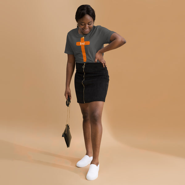 4YouAreBlessed Rest Orange Cross Design Unisex Christian T-shirt