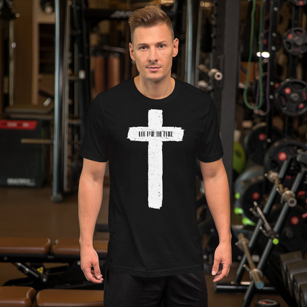 4YouAreBlessed God Paid The Price White Cross Design Unisex Christian T-shirt